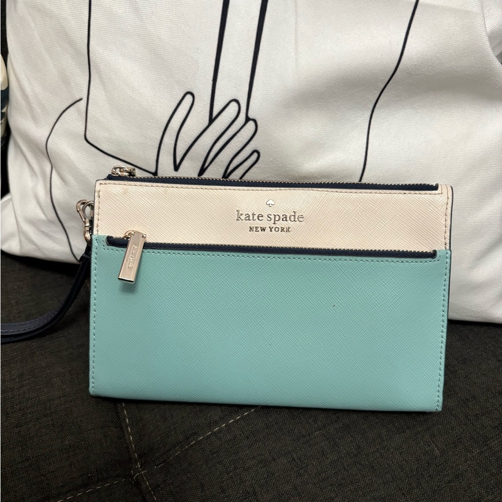 Kate Spade Cream and Blue Women's Bag